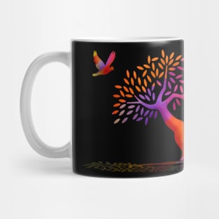 Tree & Bird Illustration Mug